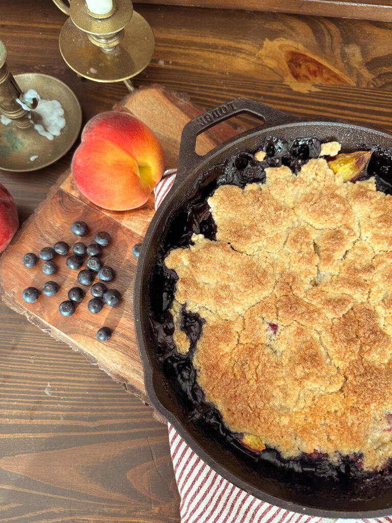 blueberry peach cobbler